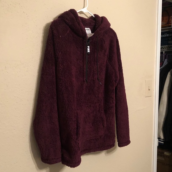 PINK Half-Zip Sherpa Hoodie / Pullover - Picture 5 of 5